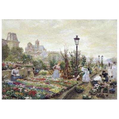 Obraz na płótnie - Flower Market - Firmin Girard - Dekoracje ścienne