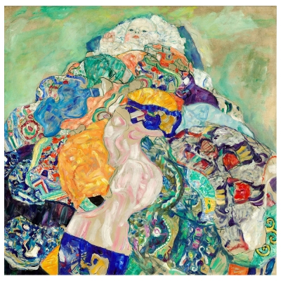 Cuadro Lienzo,  Impresión Digital - La Cuna - Gustav Klimt - Decoración Pared