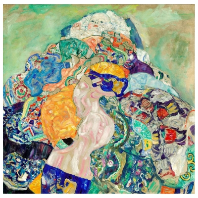 Tableau, Impression Sur Toile - Bébé (Berceau) Gustav Klimt - Décoration murale