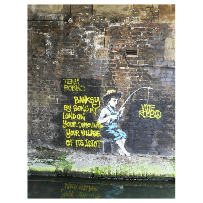 Kunstdruck auf Leinwand - Fisherman, Banksy - Wanddeko, Canvas