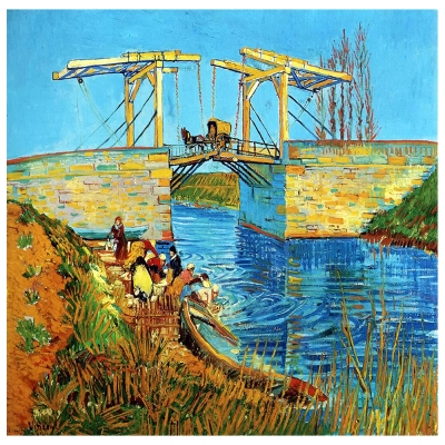 Quadro em Tela, Impressão Digital - A Ponte de Langlois em Arles - Vincent Van Gogh - Decoração de Parede