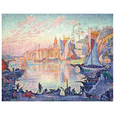 Kunstdruck auf Leinwand - Der Hafen von Saint Tropez Paul Signac - Wanddeko, Canvas