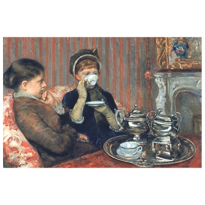 Quadro em Tela, Impressão Digital - Chá - Mary Cassatt - Decoração de Parede