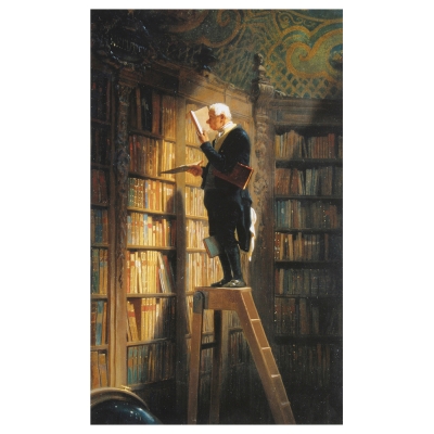 Kunstdruck auf Leinwand - Der Bücherwurm Carl Spitzweg - Wanddeko, Canvas