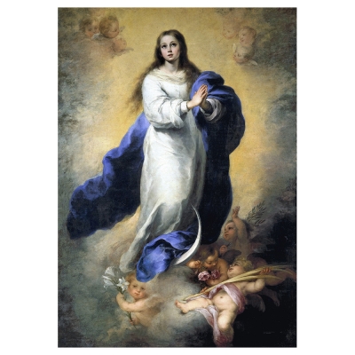 Quadro em Tela, Impressão Digital - The Immaculate Conception Of El Escorial - Bartolomé Esteban Murillo - Decoração de Parede