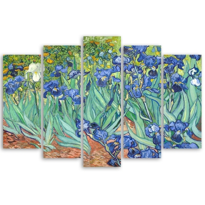 Cuadro Lienzo, Impresión Digital - Lirios - Vincent Van Gogh - Decoración Pared
