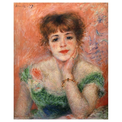 Quadro em Tela, Impressão Digital - Jeanne Samary em Vestido Decotado - Pierre Auguste Renoir - Decoração de Parede