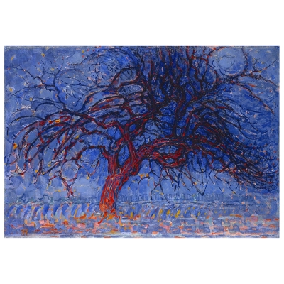 Canvastryck - The Red Tree - Piet Mondrian - Dekorativ Väggkonst