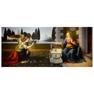 Quadro em Tela, Impressão Digital - Anunciação - Leonardo Da Vinci - Decoração de Parede