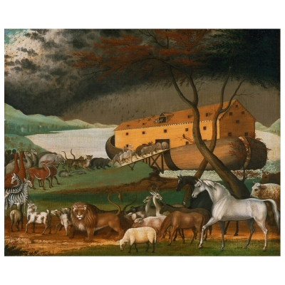 Tableau, Impression Sur Toile - L'Arche De Noé - Edward Hicks - Décoration murale