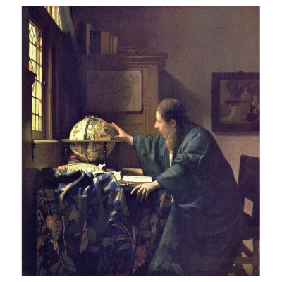Stampa su tela - L'Astronomo - Jan Vermeer - Quadro su Tela, Decorazione Parete