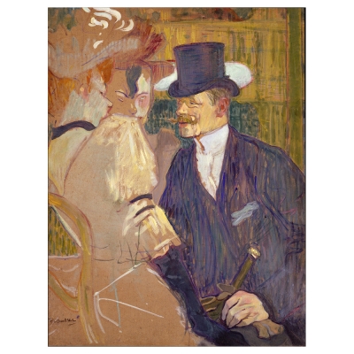 Cuadro Lienzo, Impresión Digital - El Inglés en el Moulin Rouge - Henri de Toulouse-Lautrec - Decoración Pared