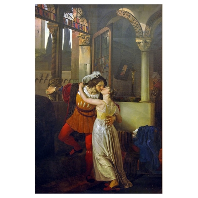 Quadro em Tela, Impressão Digital - O último Beijo de Romeu e Julieta - Francesco Hayez - Decoração de Parede