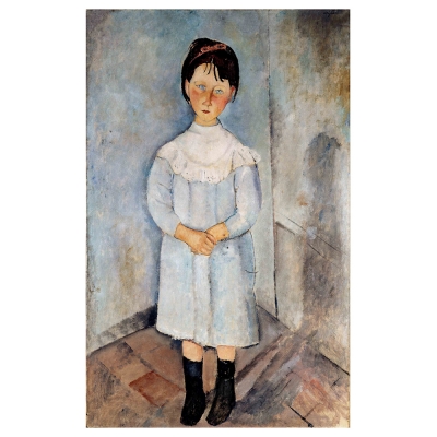 Obraz na płótnie - Little Girl In Blue - Amedeo Modigliani - Dekoracje ścienne