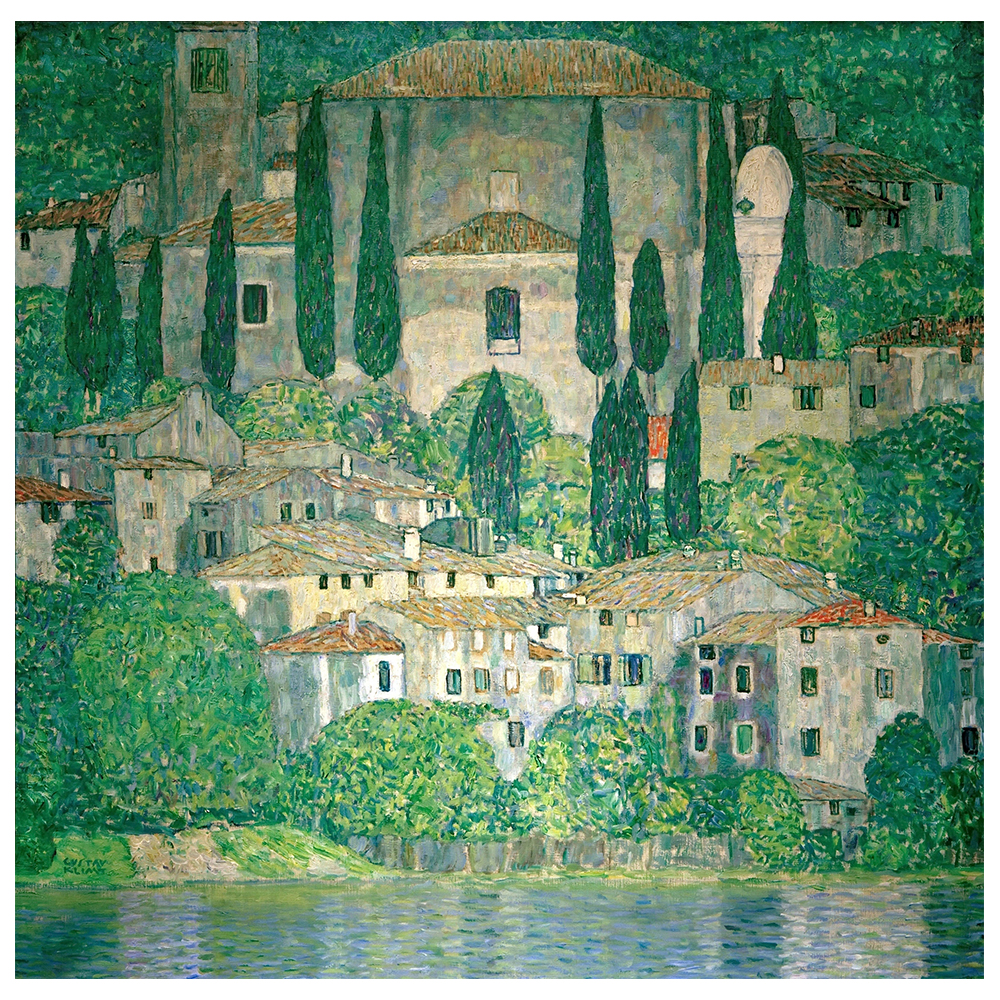 Quadri famosi, stampe su tela, posters vintage e arredo da parete - ツ  Legendarte - Stampa su tela - La Chiesa di Cassone - Gustav Klimt - Quadro su  Tela, Decorazione Parete