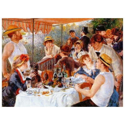 Tableau, Impression Sur Toile - Le Déjeuner Des Canotiers Pierre Auguste Renoir - Décoration murale