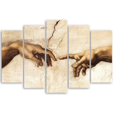 Quadro em Tela, Impressão Digital - A Criação de Adão (Detalhe) - Michelangelo Buonarroti - Decoração de Parede