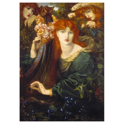 Canvastryck - The Lady of the Wreath - Dante Gabriel Rossetti - Dekorativ Väggkonst