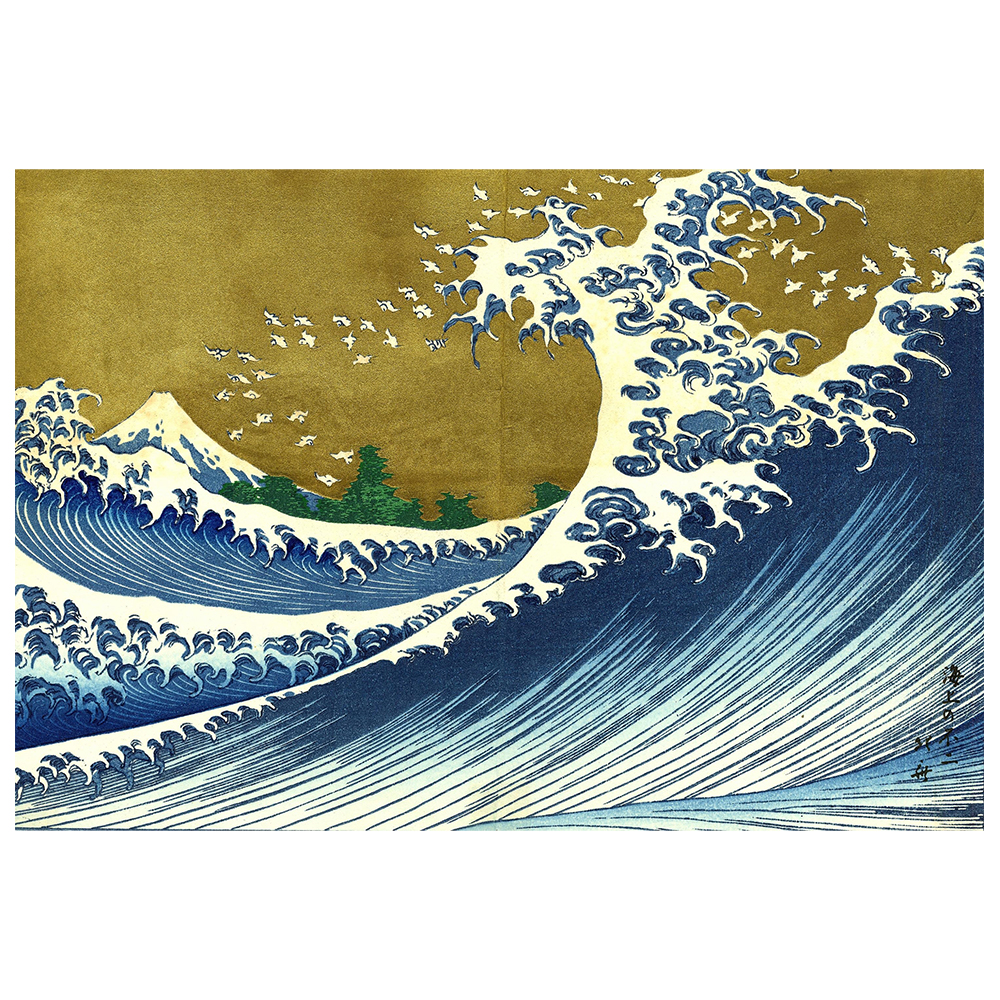 La Grande Onda di  Kanagawa 60 x 90 Multicolore Legendarte P-149 Quadro di  Katsushika Hokusai cm Stampa digitale su tela 