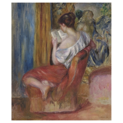 Kunstdruck auf Leinwand - Reading Woman Pierre Auguste Renoir - Wanddeko, Canvas