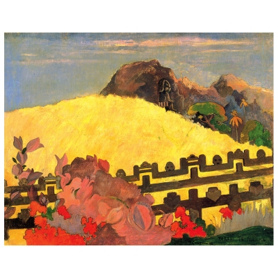 Kunstdruck auf Leinwand - Parahi te marae (Dort liegt der Tempel) Paul Gauguin - Wanddeko, Canvas