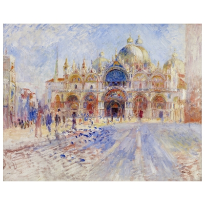 Cuadro Lienzo, Impresión Digital - La Plaza San Marcos, Venecia - Pierre Auguste Renoir - Decoración Pared