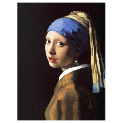 Stampa su tela - La Ragazza Con L'Orecchino Di Perla - Jan Vermeer - Quadro su Tela, Decorazione Parete