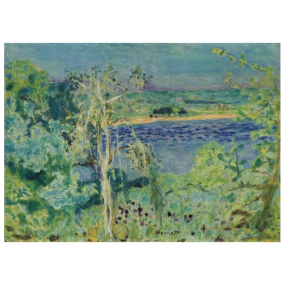 Kunstdruck auf Leinwand - La Seine à Vernon (La Risée Sur La Riviére) Pierre Bonnard - Wanddeko, Canvas