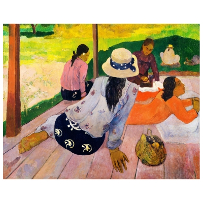 Tableau, Impression Sur Toile - La Sieste Paul Gauguin - Décoration murale