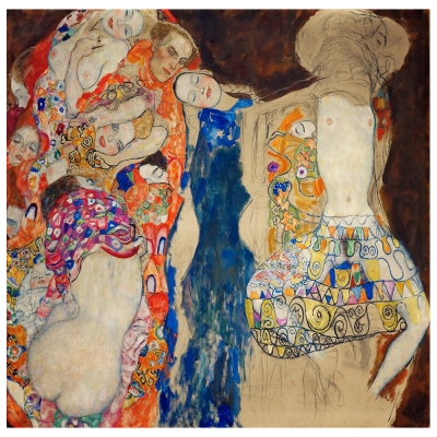 Cuadro Lienzo,  Impresión Digital - La Novia - Gustav Klimt - Decoración Pared