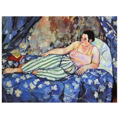 Tableau, Impression Sur Toile - La Chambre Bleue Suzanne Valadon - Décoration murale