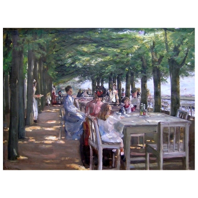 Cuadro Lienzo, Impresión Digital - Terraza En El Restaurante Jacob En Nienstedten - Max Liebermann - Decoración Pared