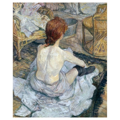 Kunstdruck auf Leinwand - Frau bei ihrer Toilette Henri de Toulouse-Lautrec - Wanddeko, Canvas