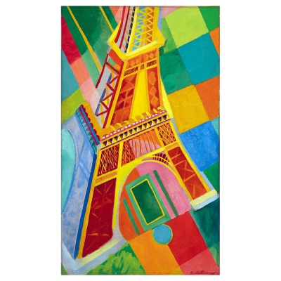 Tableau, Impression Sur Toile - Tour Eiffel Robert Delaunay - Décoration murale