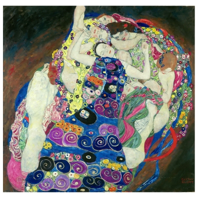 Kunstdruck auf Leinwand - Die Jungfrau Gustav Klimt - Wanddeko, Canvas