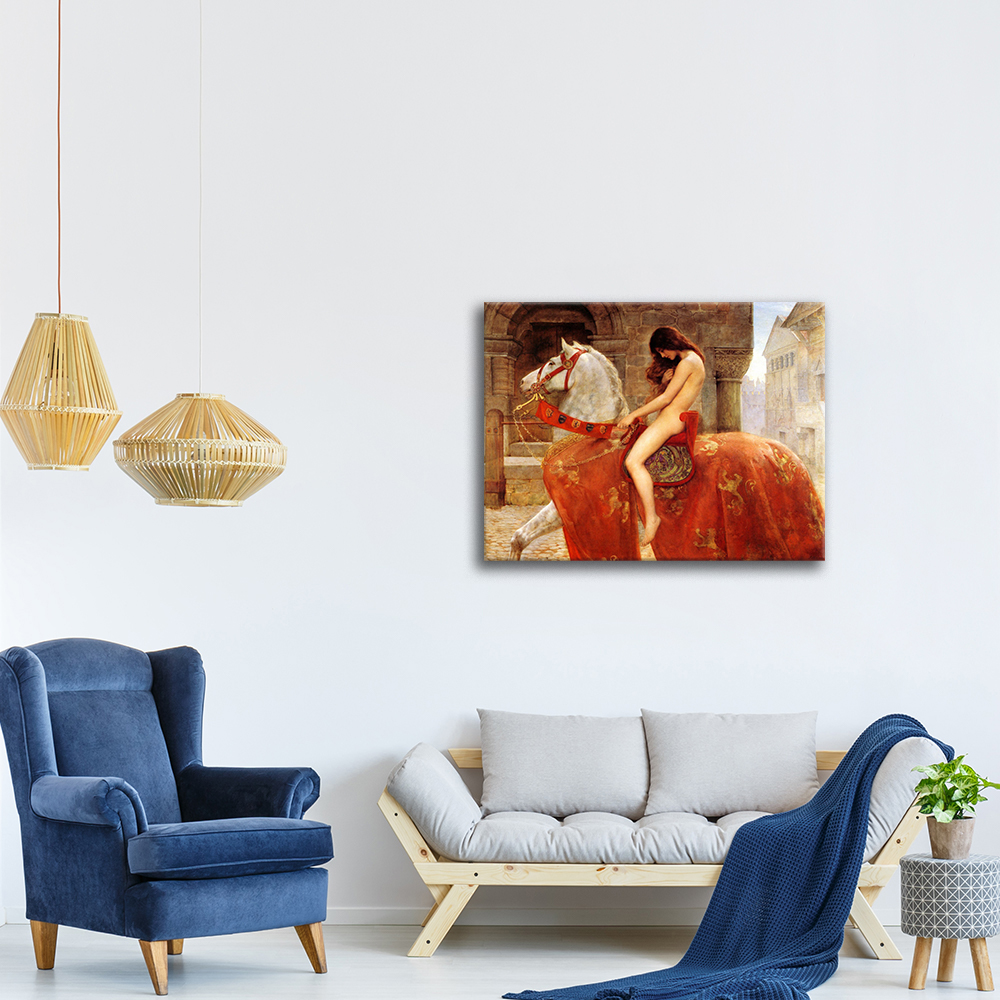 Lady Godiva Detail de John Collier Posterlounge Tableau en PVC 70 x 50 cm 