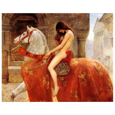 Quadro em Tela, Impressão Digital - Lady Godiva - John Maler Collier - Decoração de Parede