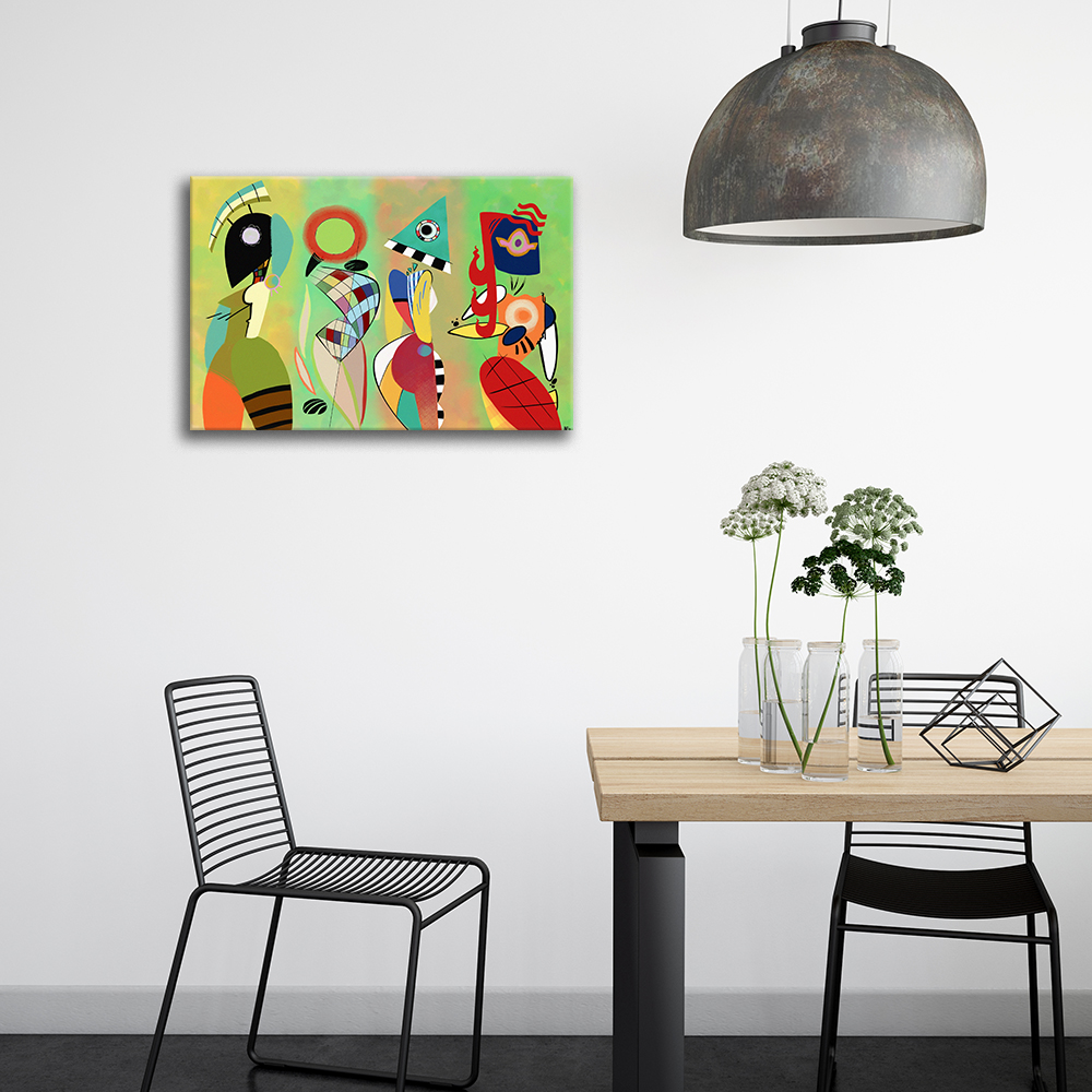 Quadro in Tela Canvas Milano Italian Vintage Travel Poster Pronto da Appendere 20xmx30cm LaMAGLIERIA FINE Art 