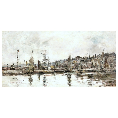 Quadro em Tela, Impressão Digital - O Porto de Honfleur - Eugène Boudin - Decoração de Parede