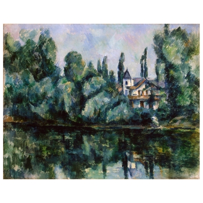 Obraz na płótnie - The Banks Of The Marne (Villa On The Bank Of A River) - Paul Cézanne - Dekoracje ścienne