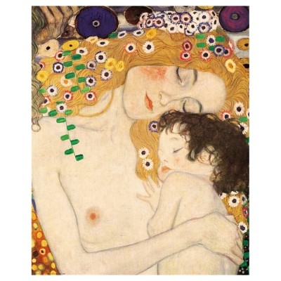 Tableau, Impression Sur Toile - Les Trois Âges De La Femme (Détail) Gustav Klimt - Décoration murale