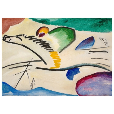 Quadro em Tela, Impressão Digital - Lírico - Wassily Kandinsky - Decoração de Parede