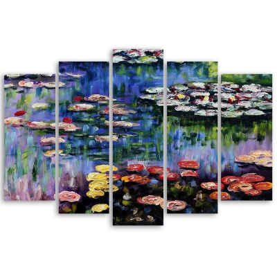 Quadro em Tela, Impressão Digital - Lírios D’água - Claude Monet - Decoração de Parede