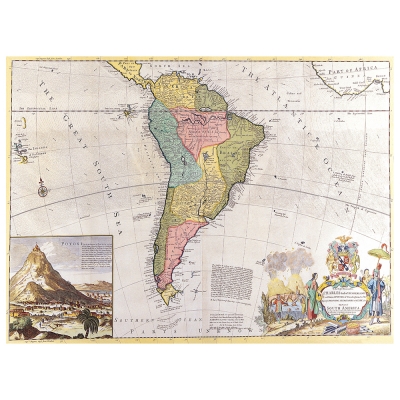 Obraz na płótnie - Old Atlas Map No. 12 - Dekoracje ścienne