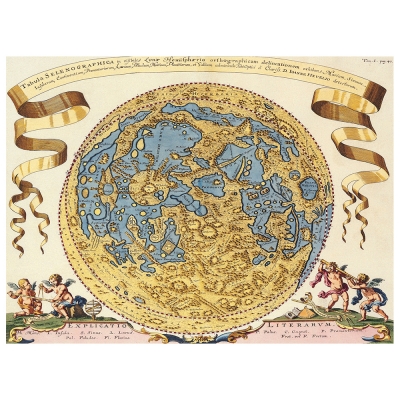 Stampa su tela - Mappa Antica No. 13 - Quadro su Tela, Decorazione Parete