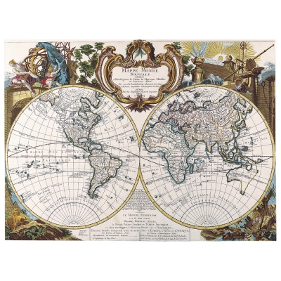 Obraz na płótnie - Old Atlas Map No. 21 - Dekoracje ścienne