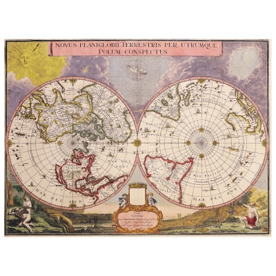 Obraz na płótnie - Old Atlas Map No. 22 - Dekoracje ścienne