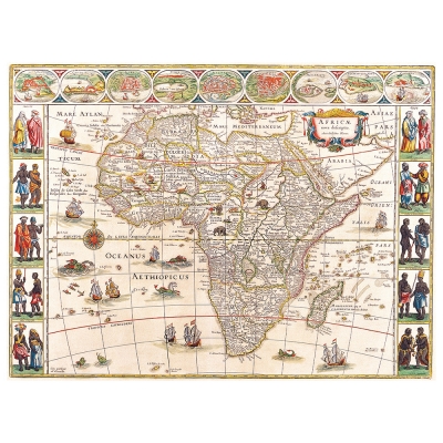 Obraz na płótnie - Old Atlas Map No. 23 - Dekoracje ścienne