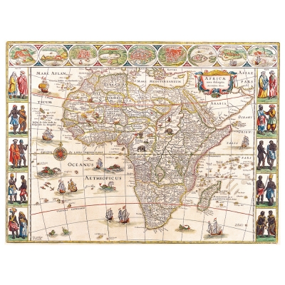 Stampa su tela - Mappa Antica No. 23 - Quadro su Tela, Decorazione Parete