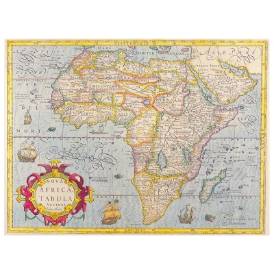 Quadro em Tela, Impressão Digital - Mapa Antigo No. 27 - Decoração de Parede